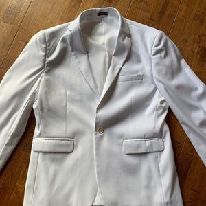 MENS WHITE COTTON TWILL BLAZER